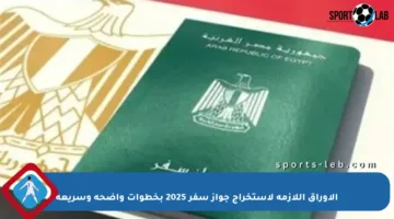 الأوراق اللازمة لاستخراج جواز سفر 2025 بخطوات واضحة وسريعة
